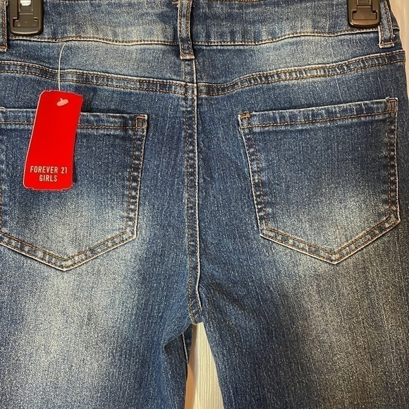 FOREVER‎ 21 Girl's Dark Denim Jeans 13/14 NWT - Picture 14 of 16